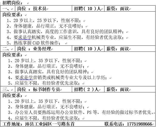 沛县便民网最新招聘讯息全览