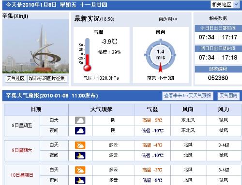 辛集乡天气预报更新通知